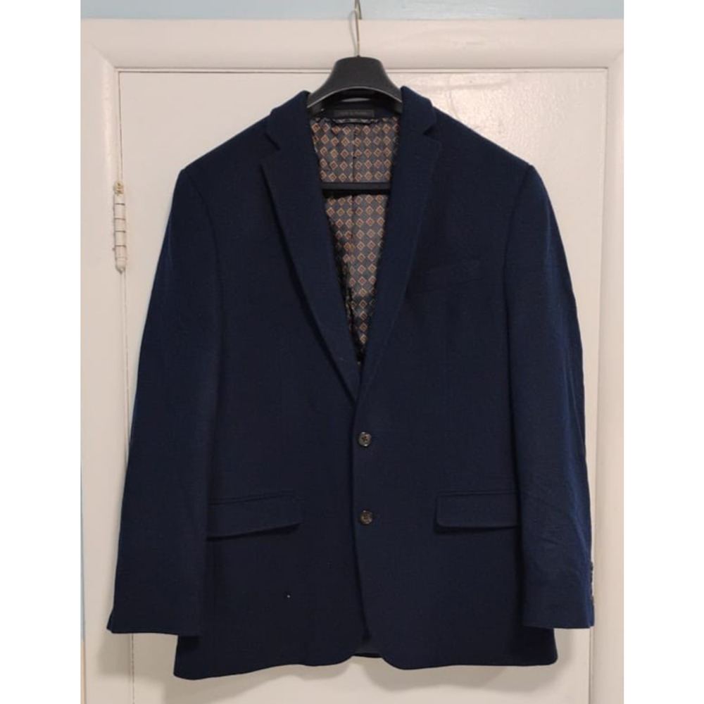 Lauren Ralph Lauren navy blue Blazer Men's 44L Wool Silk 5% Cashmere Coat